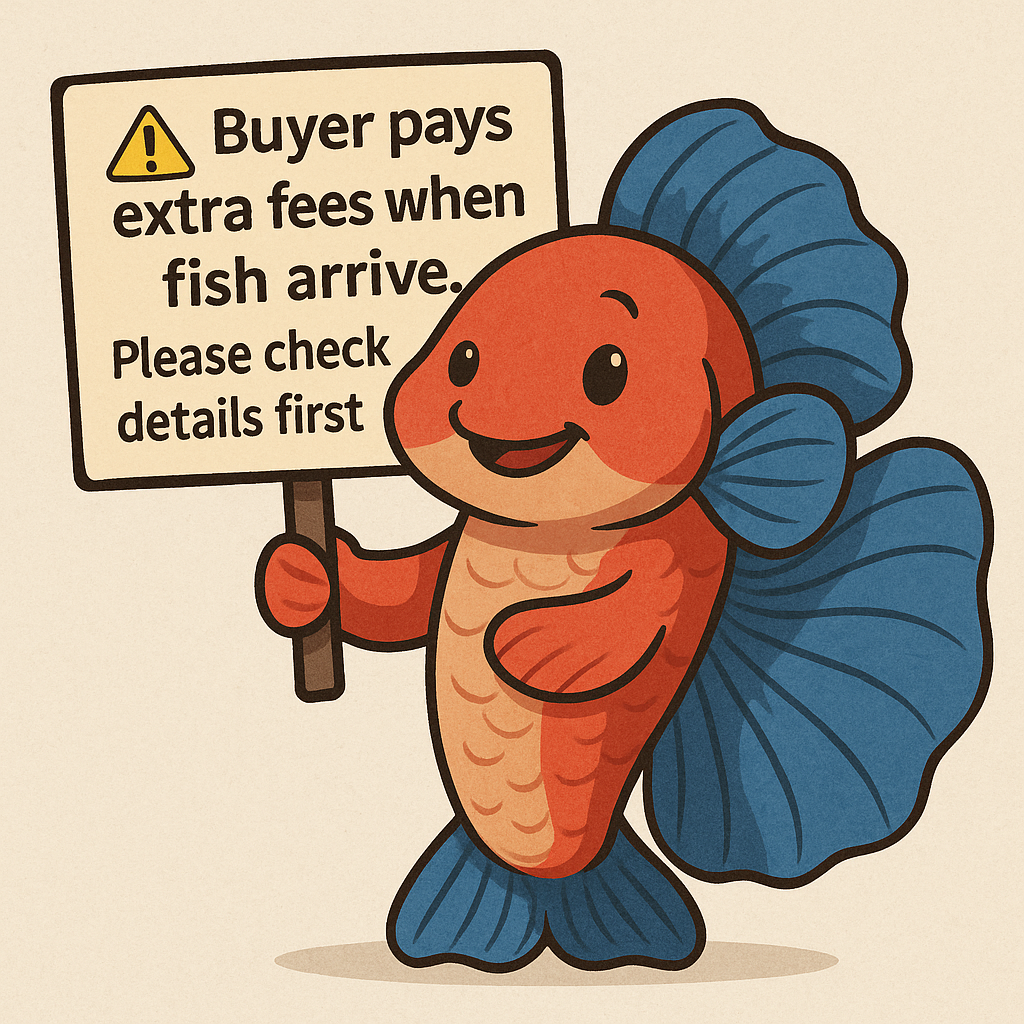 Buyer pays extra fees when fish arrive